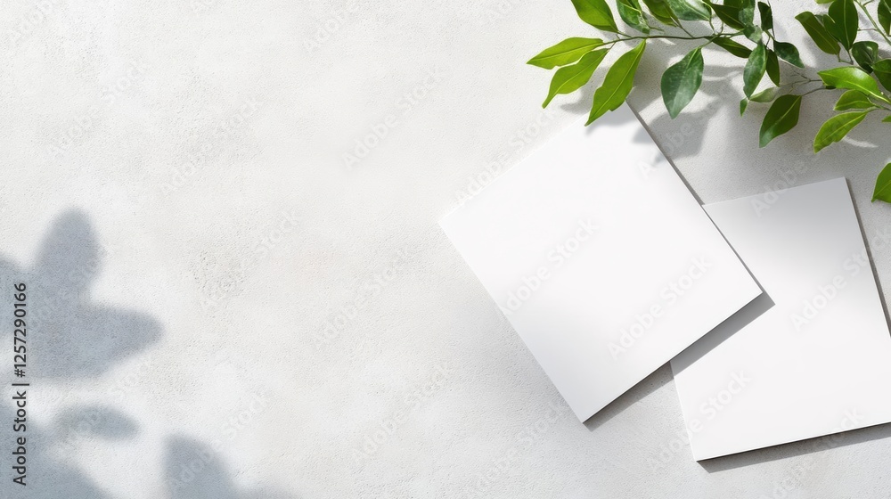 Poster blank paper mockup for design presentation or creative projects with clean white background