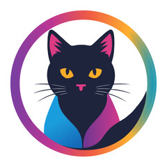 cat colorfull vector art