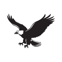 Obraz premium single eagle silhouette vector