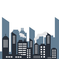 Obraz premium Air Polution City