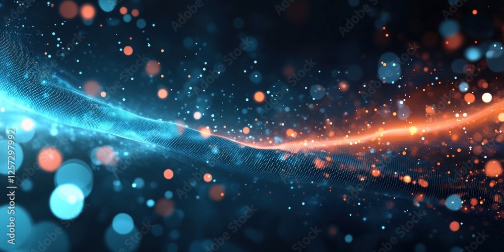 Poster digital background perfect for tech processes, neural networks, artificial intelligence, data transf