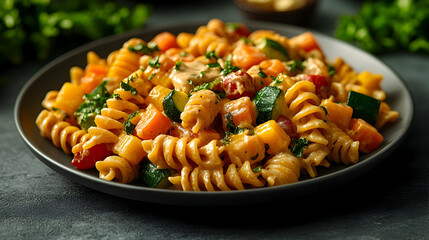 Photo - Delicious Fusilli Pasta with Vegetables and Herbs