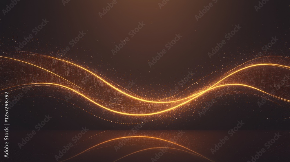 Wall mural abstract pulsating light waves background featuring radiant glows and rhythmic patterns. emphasizing