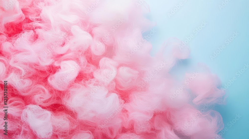 Poster Pink smoke swirling against a blue background creating a vibrant abstract visual effect