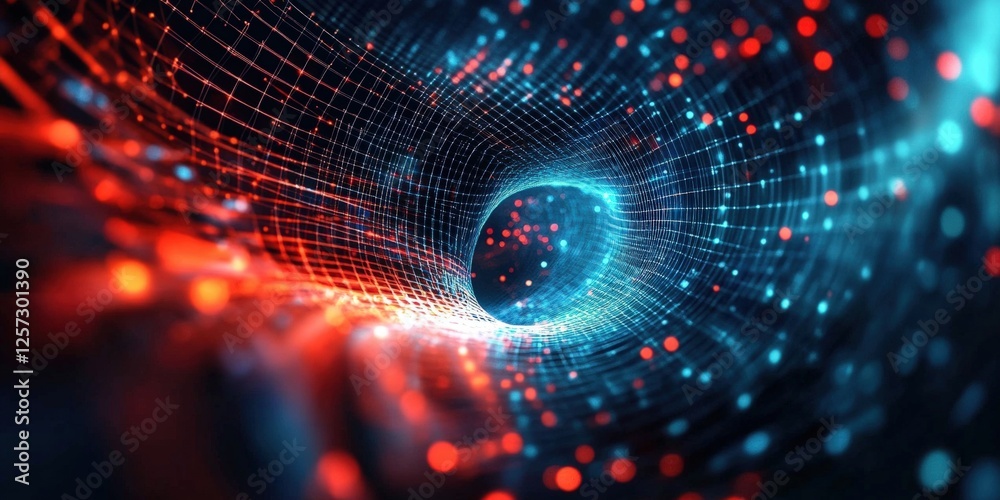 Poster digital background perfect for tech processes, neural networks, artificial intelligence, data transf