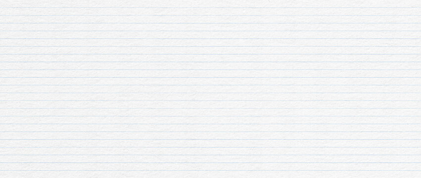 Lined paper background. White notebook sheet with blue lines banner
