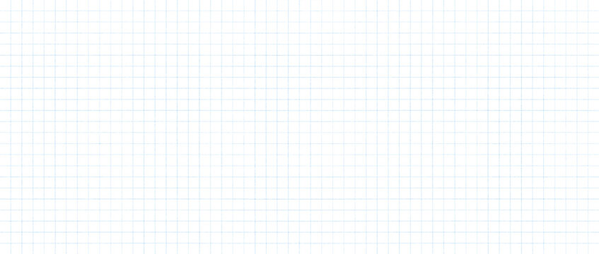 White notebook sheet with blue grid banner