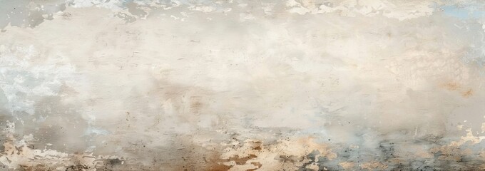 Fototapeta premium Beige Grungy Wall Background With Weathered Texture. Perfect For Adding A Vintage Or Rustic Feel To Your Designs.