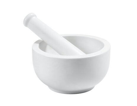 mortar and pestle isolated