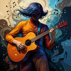 Obraz premium Portraits of different professions, abstract art compositions