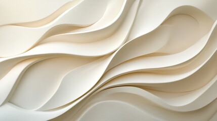 Fototapeta premium Creamy undulating layers create an abstract flowing elegant backdrop