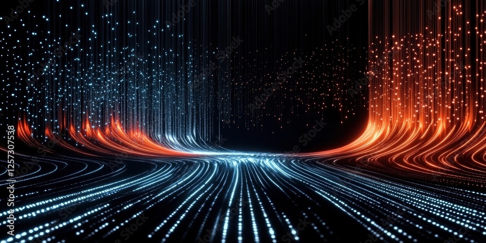 Poster digital background perfect for tech processes, neural networks, artificial intelligence, data transf