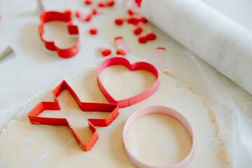 Valentine's cookie baking in bright space