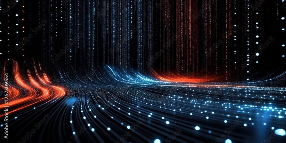 Poster digital background perfect for tech processes, neural networks, artificial intelligence, data transf