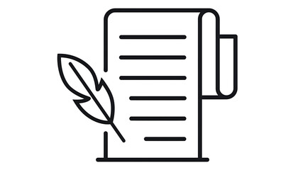 Storytelling outline icons, minimalist vector illustration ,simple transparent graphic element .vector icon business