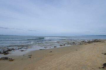 Coastline in Victoria Australia with cliffs and islands in the distance