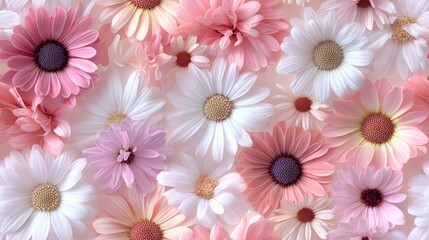 Fototapeta premium A gorgeous floral arrangement showcasing white and pink daisy blooms