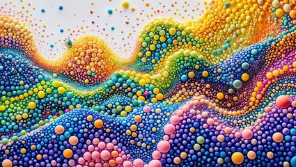 Abstract art piece in a pointillism style 