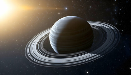 3D Illustration Planet Rings Space Stars Universe Galaxy Solar System Astronomy Cosmos Celestial Science Fiction