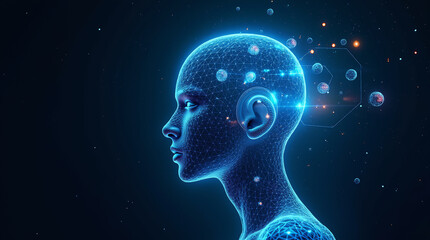 Obraz premium Artificial Intelligence and the Future of Human Consciousness: A Digital Visualization