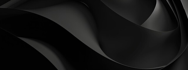 Abstract minimalist wallpaper with contemporary abstract shapes, perfect for banner templates with black background and ample copy space. Ideal for modern design projects and creative layouts.
