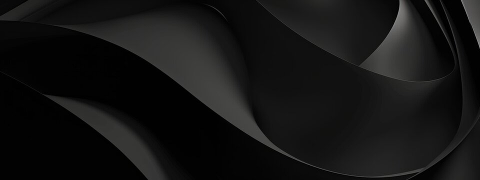 Abstract minimalist wallpaper with contemporary abstract shapes, perfect for banner templates with black background and ample copy space. Ideal for modern design projects and creative layouts.