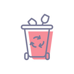 Glass Bin vector icon