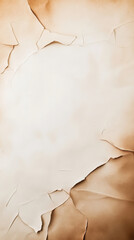 Torn paper frame, aged texture, sepia tones