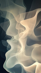 Abstract beige and grey flowing fabric waves