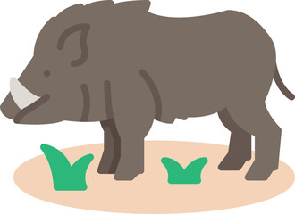 Wild boar icon