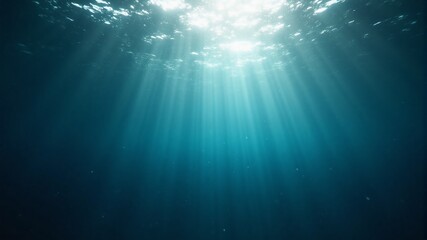 Fototapeta premium Sunbeams in the Deep Ocean