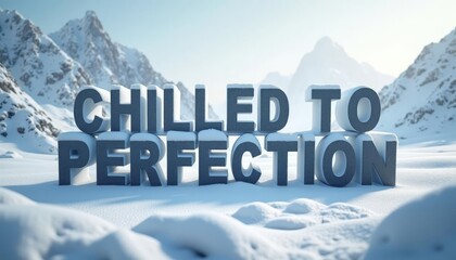 Chilled to Perfection in a Winter Wonderland Graphic Design