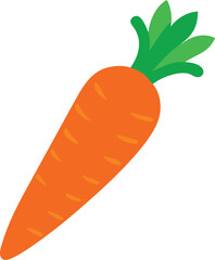 Carrot vector art with a white background. Vector illustration isolated on a white background.  
