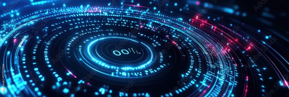 Poster digital background perfect for tech processes, neural networks, artificial intelligence, data transf