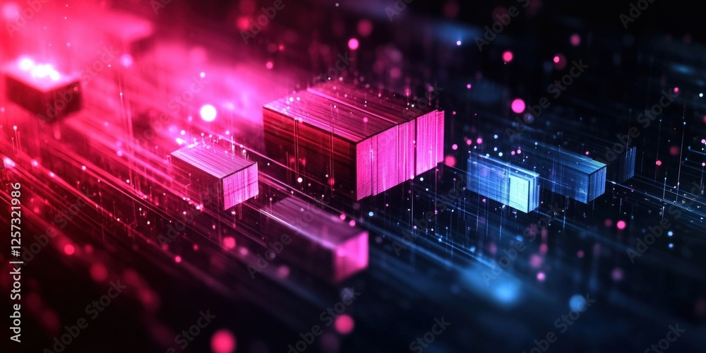 Poster digital background perfect for tech processes, neural networks, artificial intelligence, data transf