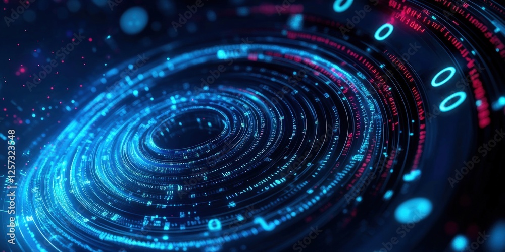 Poster digital background perfect for tech processes, neural networks, artificial intelligence, data transf
