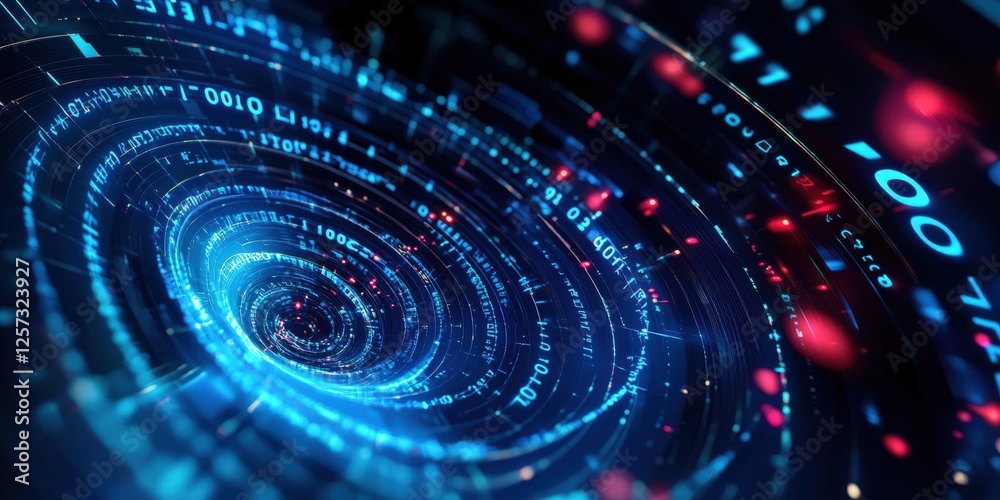 Poster digital background perfect for tech processes, neural networks, artificial intelligence, data transf