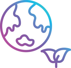 Eco Earth vector icon