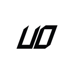 UO monogram logo design letter text name symbol monochrome logotype alphabet character simple logo