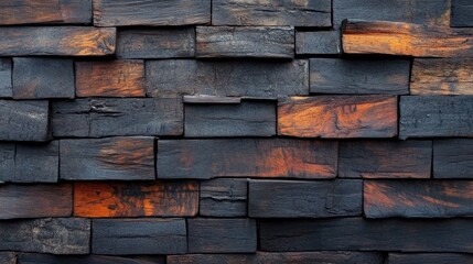 Dark wood wall texture, interior design background