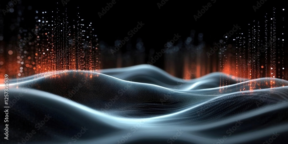 Poster digital background perfect for tech processes, neural networks, artificial intelligence, data transf