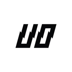UO monogram logo design letter text name symbol monochrome logotype alphabet character simple logo