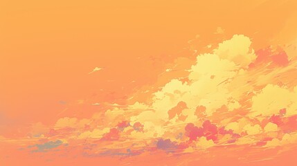 Abstract serene sunset with gradient skies. Featuring warm tones and smooth transitions. Emphasizing peace and tranquility. Ideal for relaxation and nature-themed designs.