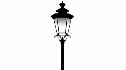 Simple street lamp, vector art