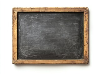 Vintage empty school slate on white background
