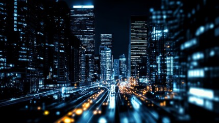 urban city in the night 