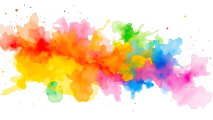 Fototapeta premium Colorful rainbow holi paint color powder explosion 