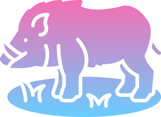 Wild boar icon