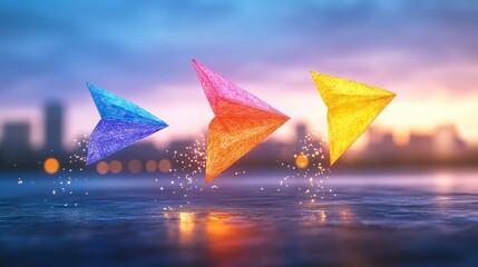 Colorful Kites and Patriotic Celebrations: Watercolor Illustration for Makar Sankranti, Republic Day, and Independence Day in India