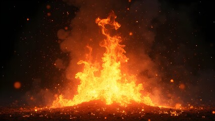 Burning Flames and Splattering Sparks